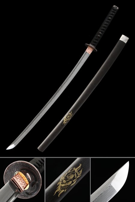 Handmade Real Japanese Katana Sword Damascus Steel