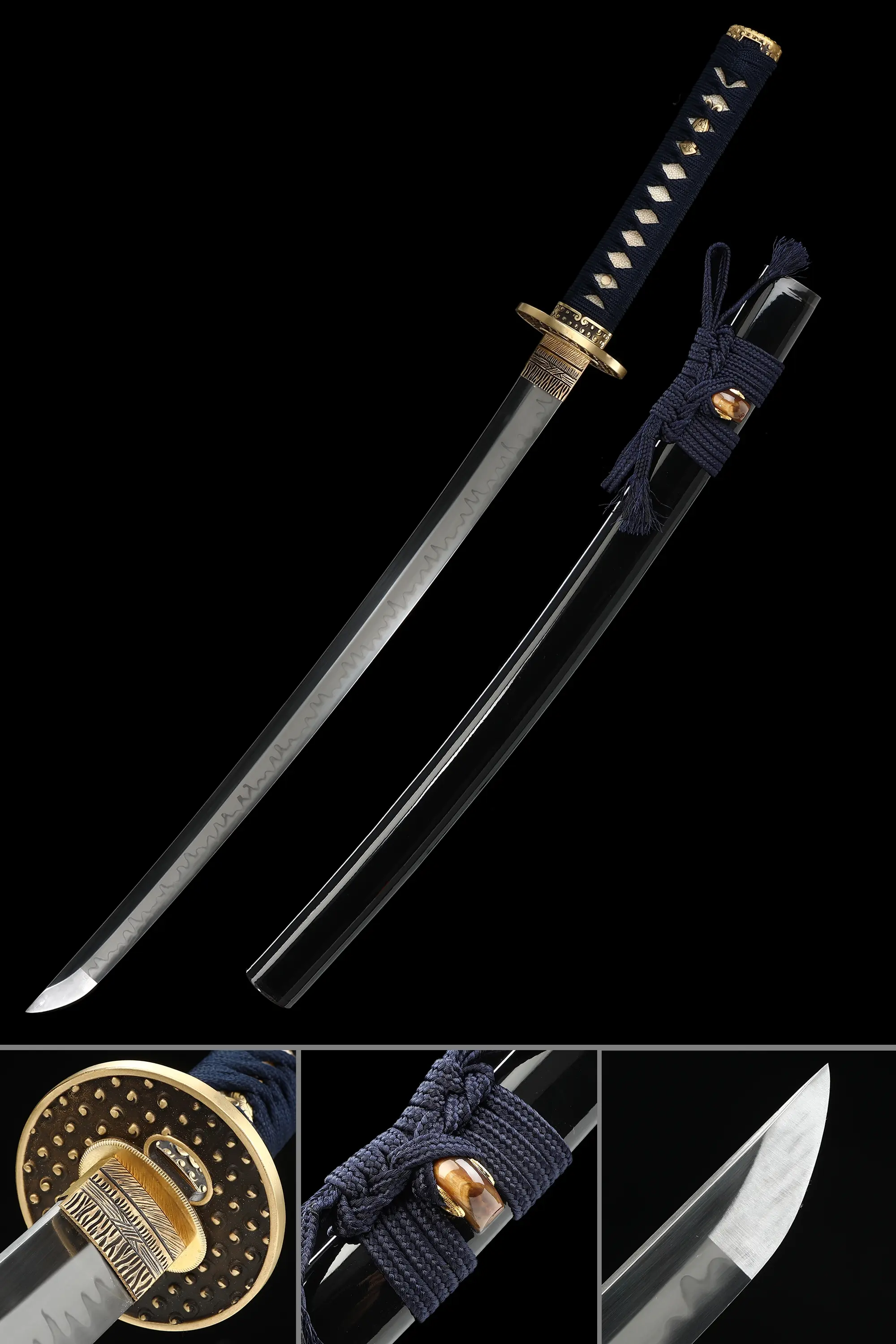 Wakizashi Sword | Handcrafted Full Tang Wakizashi Sword T10 Carbon ...