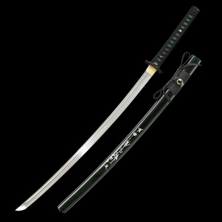 Handmade Japanese Samurai Sword 1095 Carbon Steel With Hand-painted Scabbard