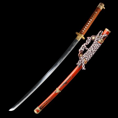 High-performance Handcrafted Tachi Sword T10 Carbon Steel With Hamon Blade