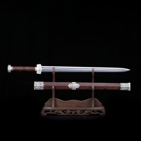 Handmade Chinese Straight Double Edged Sword 1095 Carbon Steel Han Dynasty
