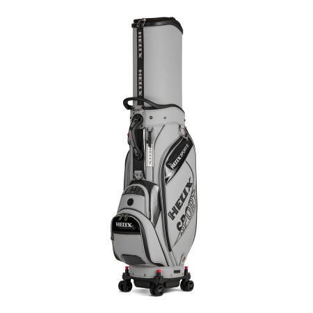 Helix Prestige Retractable Golf Cart Bag With Cooler Pocket - Gray