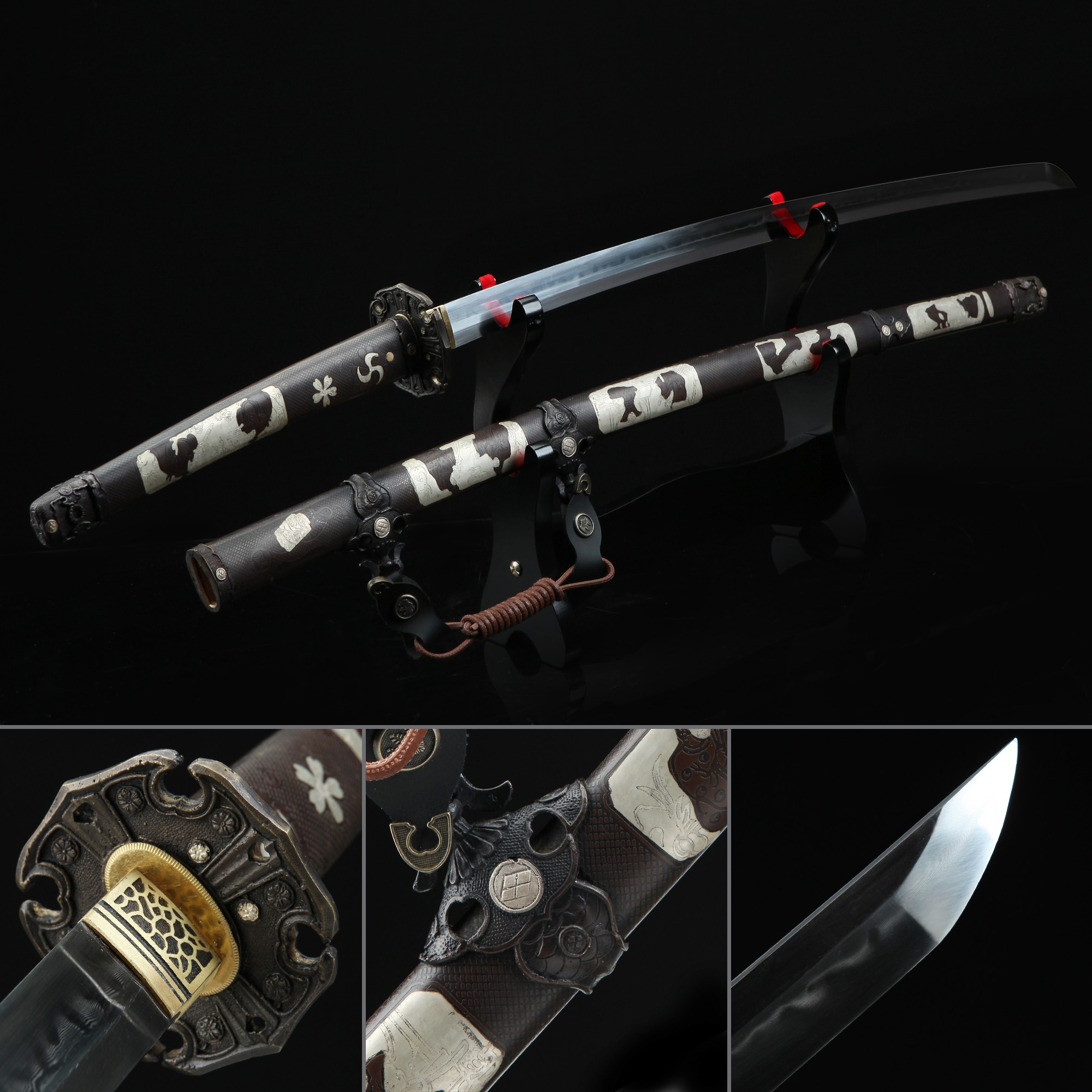 Authentic Japanese Tachi Odachi Sword Damascus Steel Real Hamon Full Tang