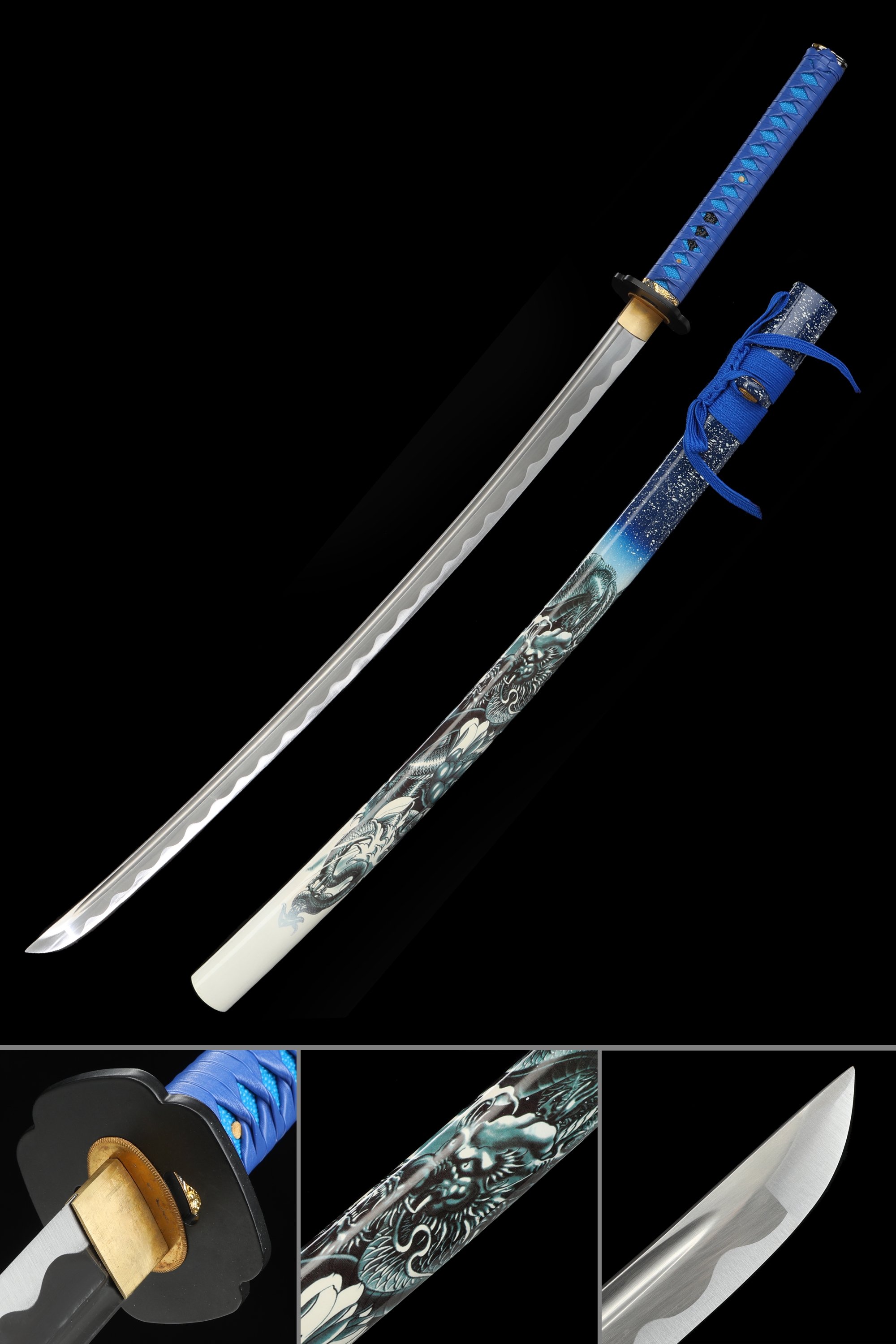 Handmade Japanese Samurai Sword With !060 Carbon Steel Blade