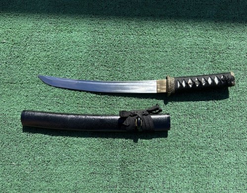 Handmade Japanese Short Tanto Sword 1045 Carbon Steel