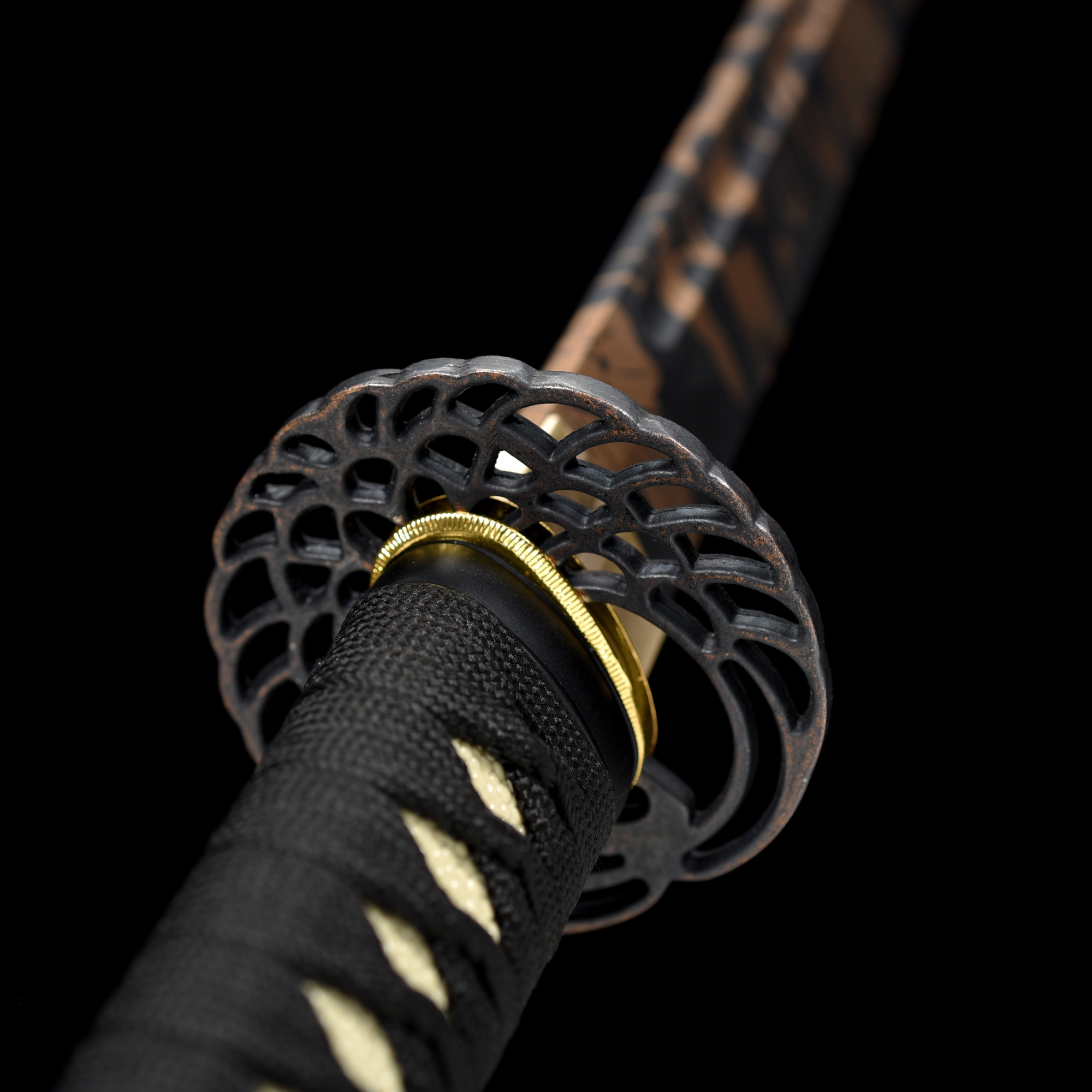 Handmade Aluminum Black Blade Blunt Unsharpened Practice Katana For