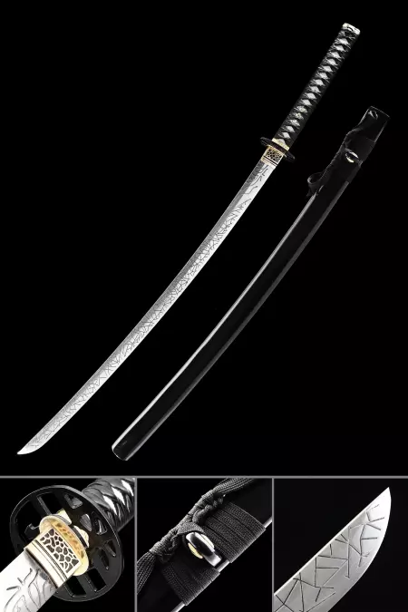 Espada Nihonto Katana Japonesa Hecha A Mano Con Vaina Negra