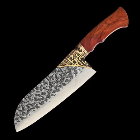 Reliable Stainless Steel Kitchen Knife With Mahogany Handle