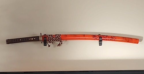 Handmade Japanese Katana T10 Carbon Steel With Orange Scabbard