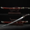 Chinese Oxtail Dao Saber Sword Broadsword Damascus Steel With Rosewood Scabbard