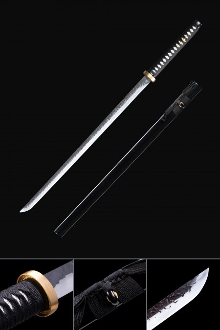 Handmade Stainless Steel Straight Blade Chokuto Japanese Ninjato Ninja Swords With Copper Tsuba