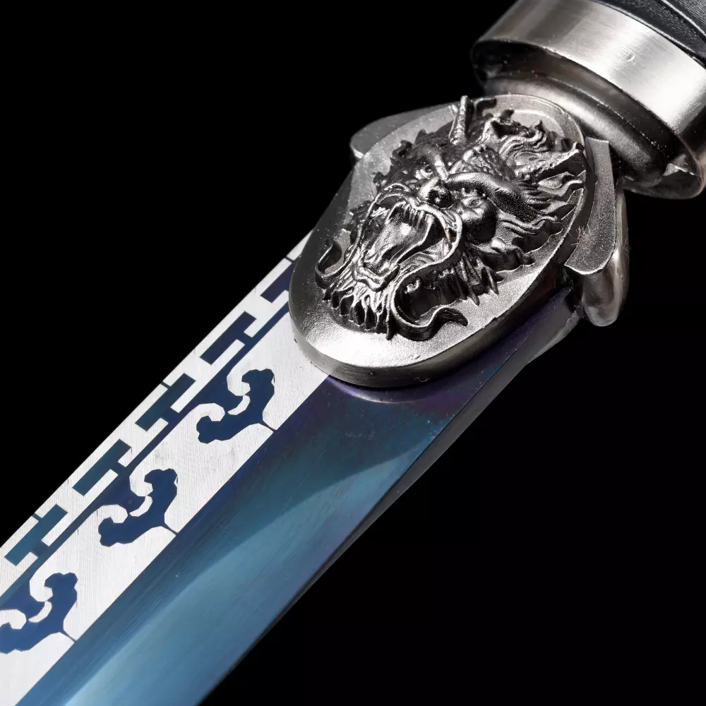 Modern Ninjato | Manganese Steel Ninjato with Blue Blade, Lion
