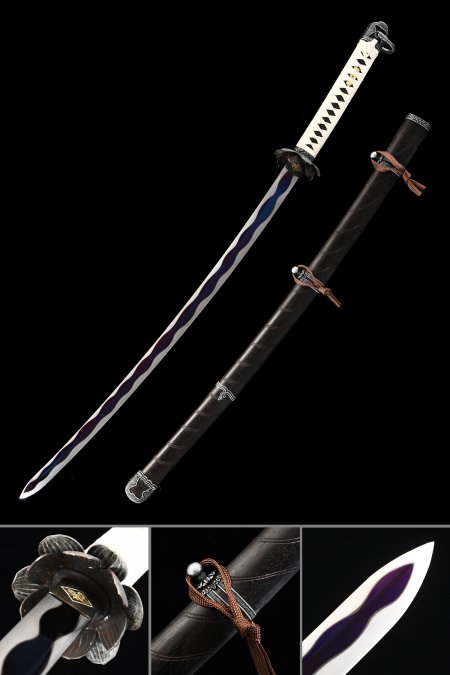 Ww2 Japanese Sword, Army Oficer's Shin Gunto Samurai Sword Type 97 With Blue Blade