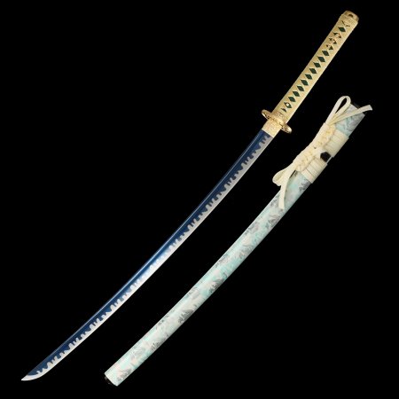 Handcrafted Japanese Katana Sword 1095 Carbon Steel With Blue Blade
