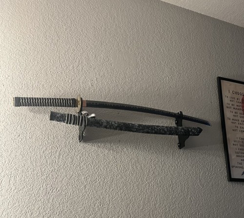 Handmade Japanese Samurai Sword Full Tang With Blue Blade