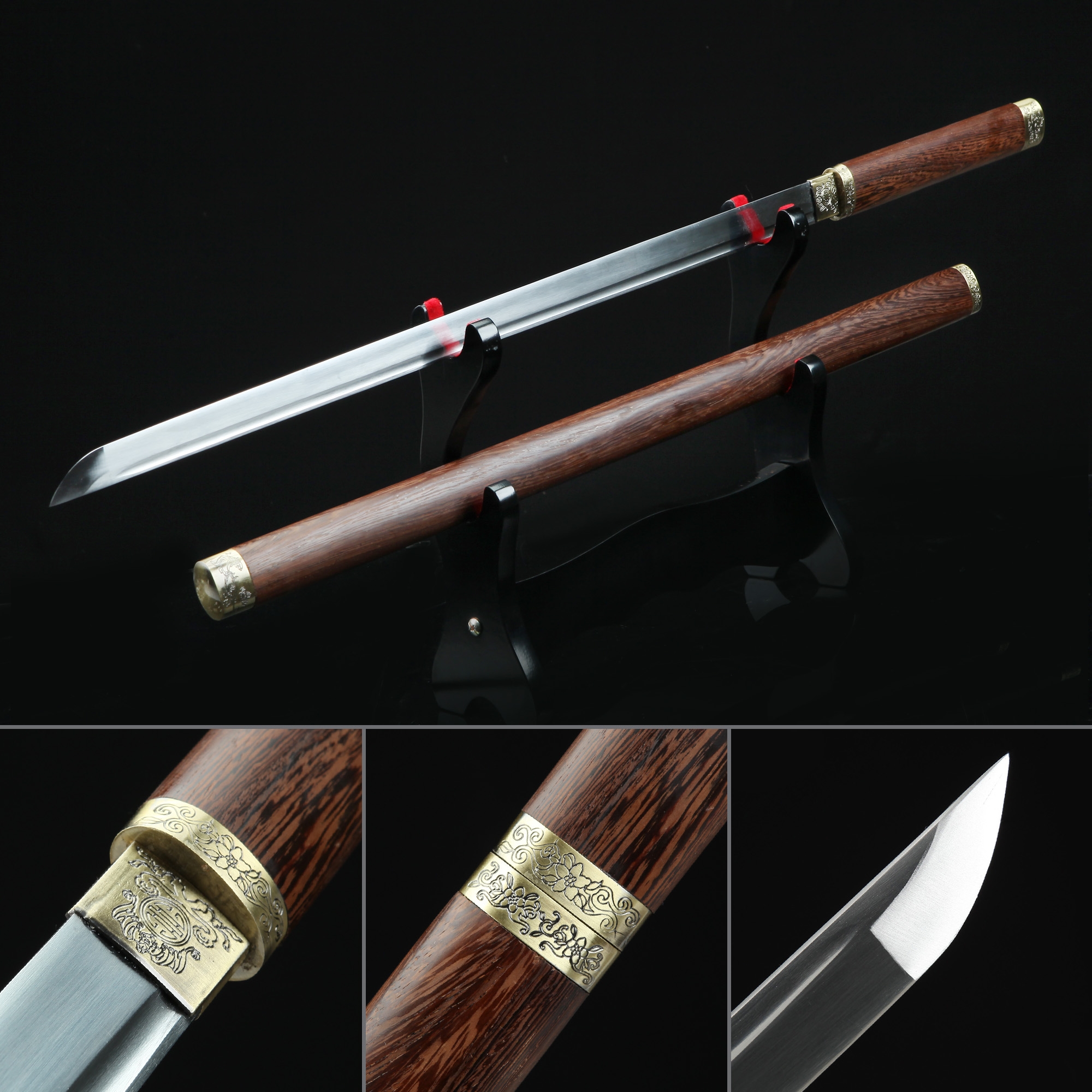 Fully Handmade Chrysanthemum Chinese Tang Straight Sword Tang Dao With