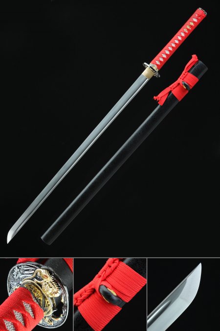 Handmade Japanese Chokuto Ninjato Sword With Tiger Tsuba