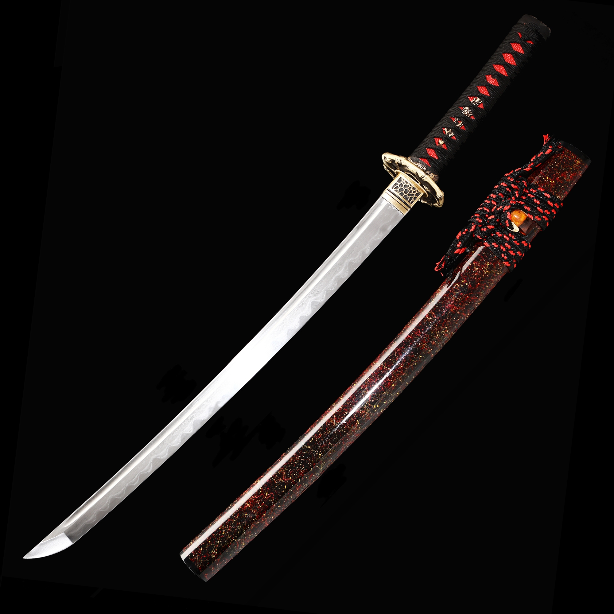 Katanas japonesas púrpuras, espadas reales listas para batalla, hechas a  mano, de Damasco, 41 pulgadas