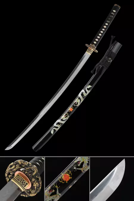 Handmade Real Hamon Japanese Katana Sword T10 Carbon Steel