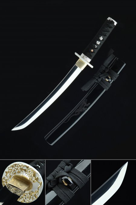 Handmade Full Tang Japanese Tanto Sword With 1045 Carbon Steel Blade