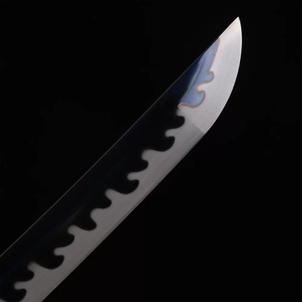 1090 Carbon Steel Blue Blade Katana with Dragon Tsuba - Blue