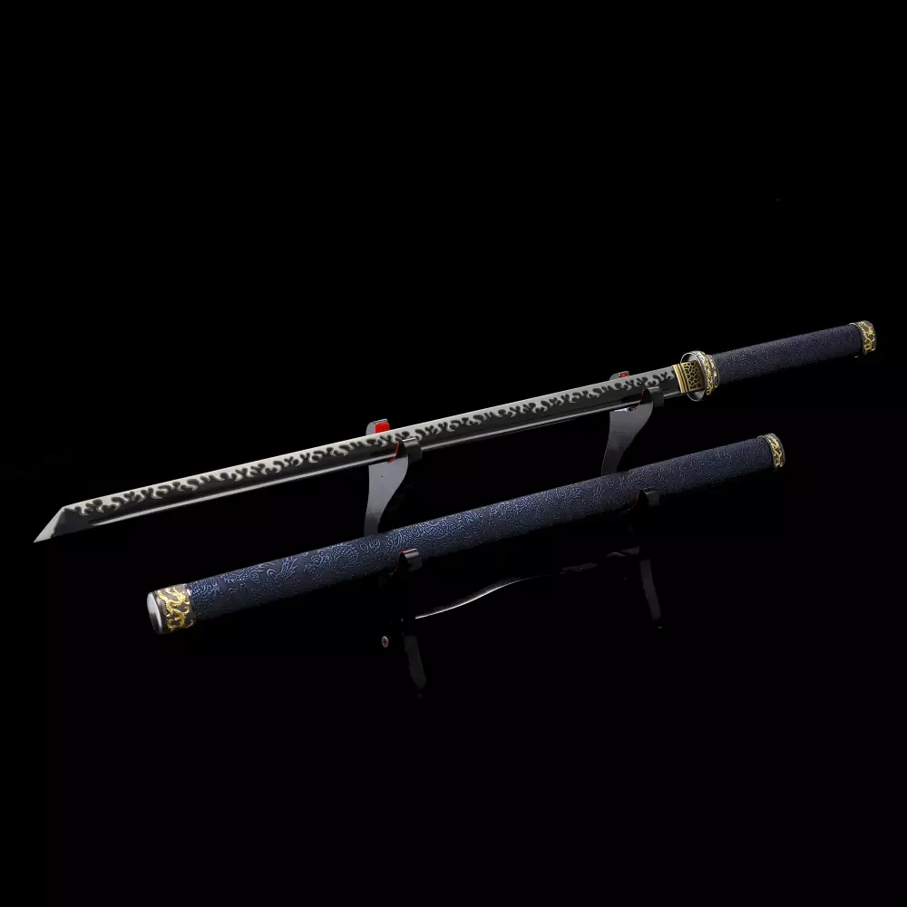 Chokuto Sword | Chokuto Ninjato in Manganese Steel with Dark Blue