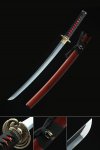 Short Katana, Handmade Wakizashi Sword High Manganese Steel With Rosewood Scabbard