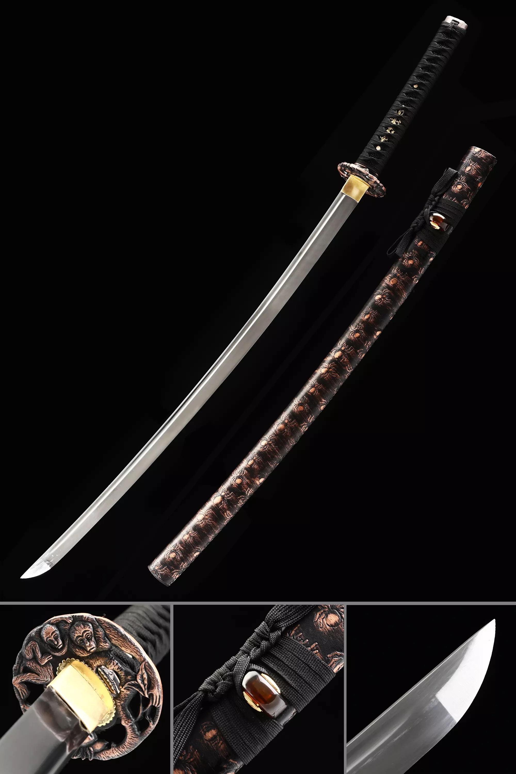 Manganese Steel Katana | Handmade Japanese Samurai Sword High Manganese ...