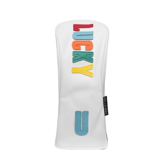 Lucky Hybrid Golf Headcover -white