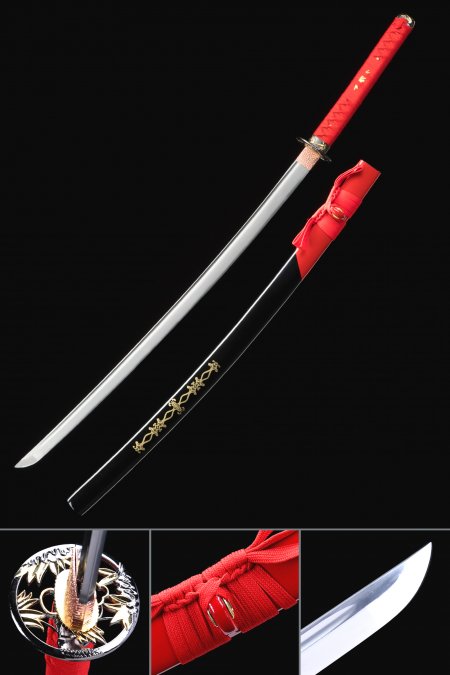 Authentic Katana, Handmade Japanese Katana Sword Spring Steel Full Tang