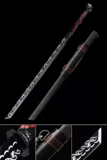 Handmade Japanese Ninjato Ninja Sword High Manganese Steel With Black Blade