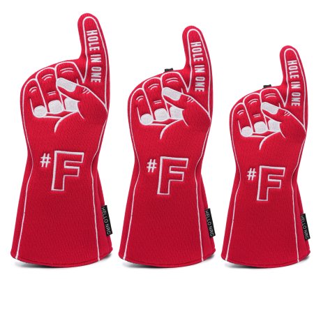 Hand-shaped Golf Wood Headcovers Set - Red