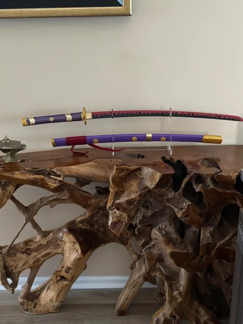 Roronoa Zoro Enma - One Piece Katana Replica, 1045 Carbon Steel, Purple Lacquer Saya
