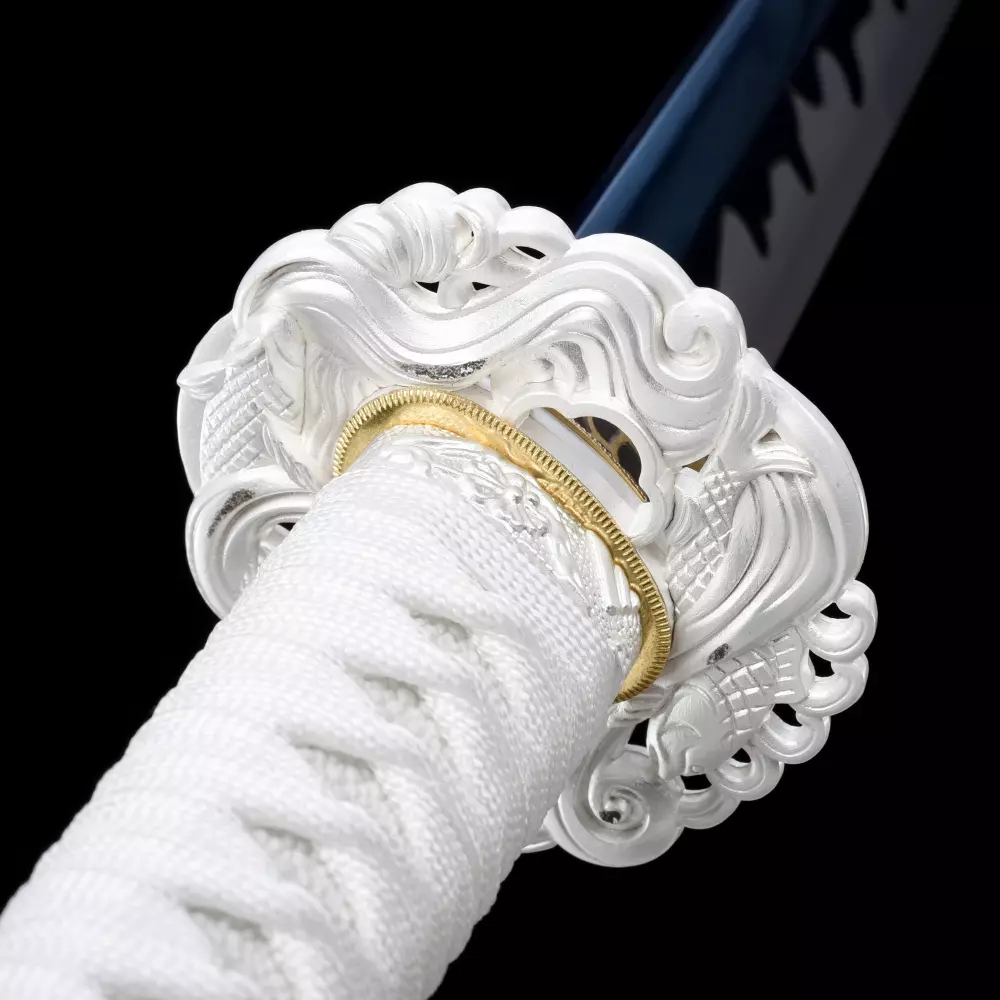 Short Katana | Manganese Steel Wakizashi with Blue Flame Blade and