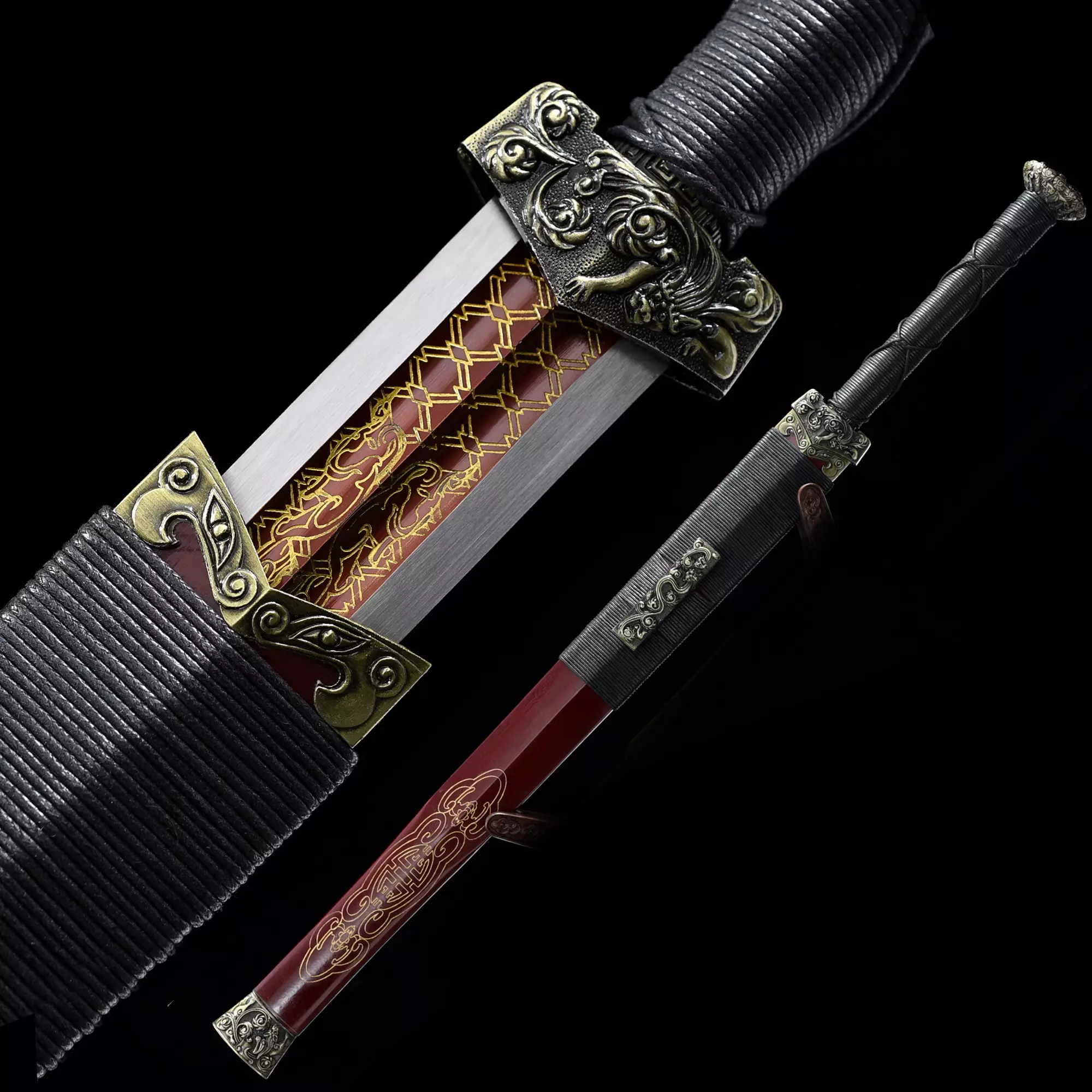 Han Dynasty Sword | Handmade High Manganese Steel Red Blade Chinese Han ...