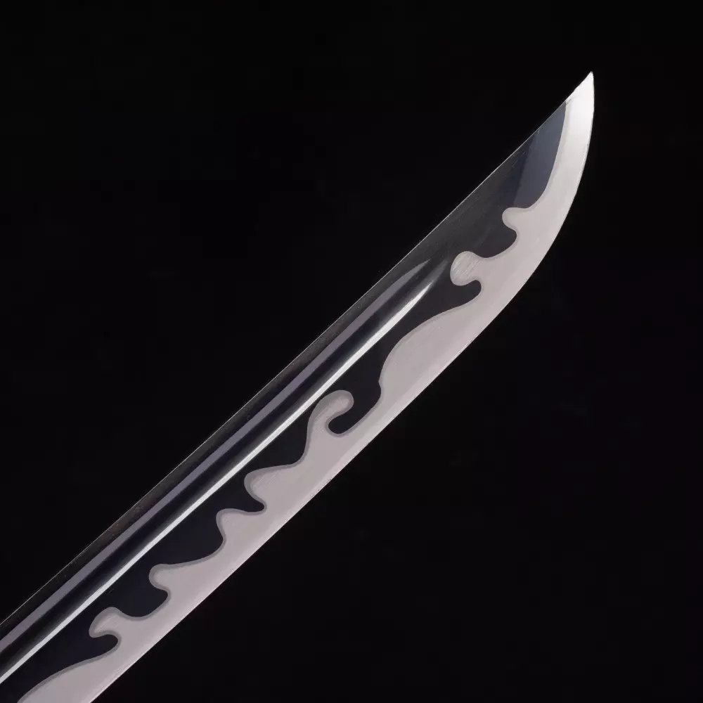 Black And Silver Katana | Handmade Japanese Samurai Sword With 