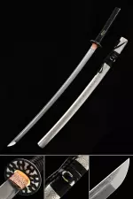 Black And Silver Katana | Handmade Japanese Katana Sword Damascus 