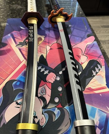 Tanjiro Kagura Sword, Demon Slayer Sword, Kimetsu No Yaiba Sword - Nichirin Sword