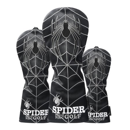 Spider Golf Wood Headcovers Set - Black