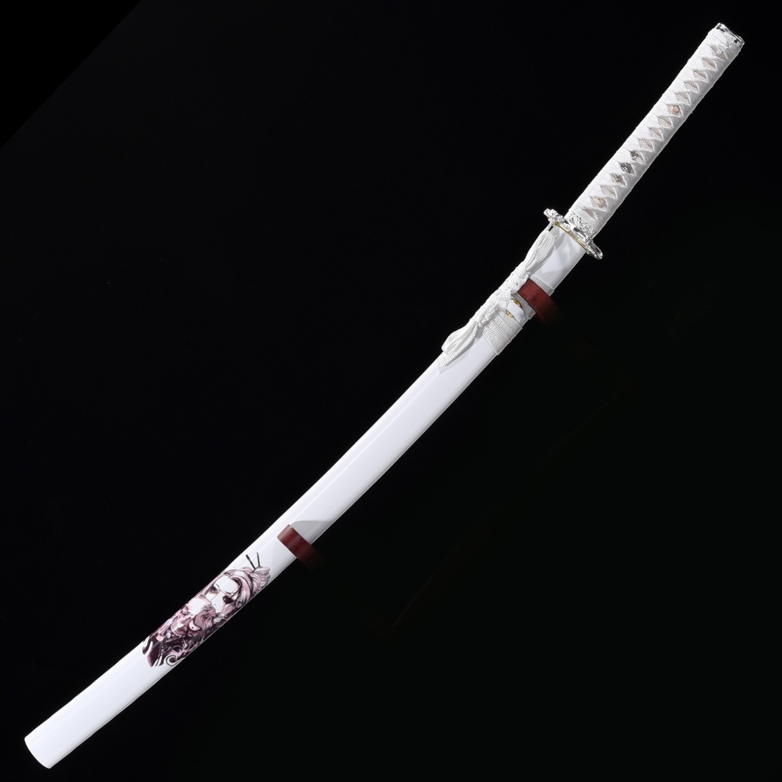 Hand Clay Tempered Blade Real Hamon White Katana Japanese
