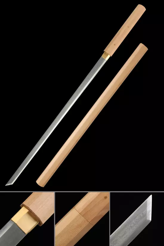 Handmade Japanese Anime Sword With Natural Wood Saya