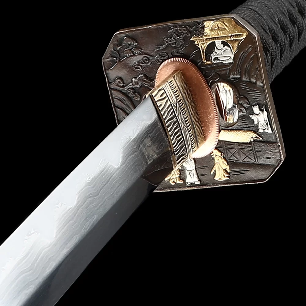 Authentic Katana | Damascus Steel Katana with Pearl Rayskin Saya