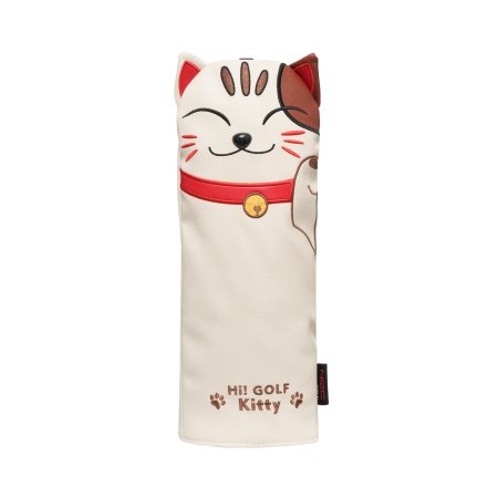Lucky Cat Hybrid Golf Headcover - Cream White
