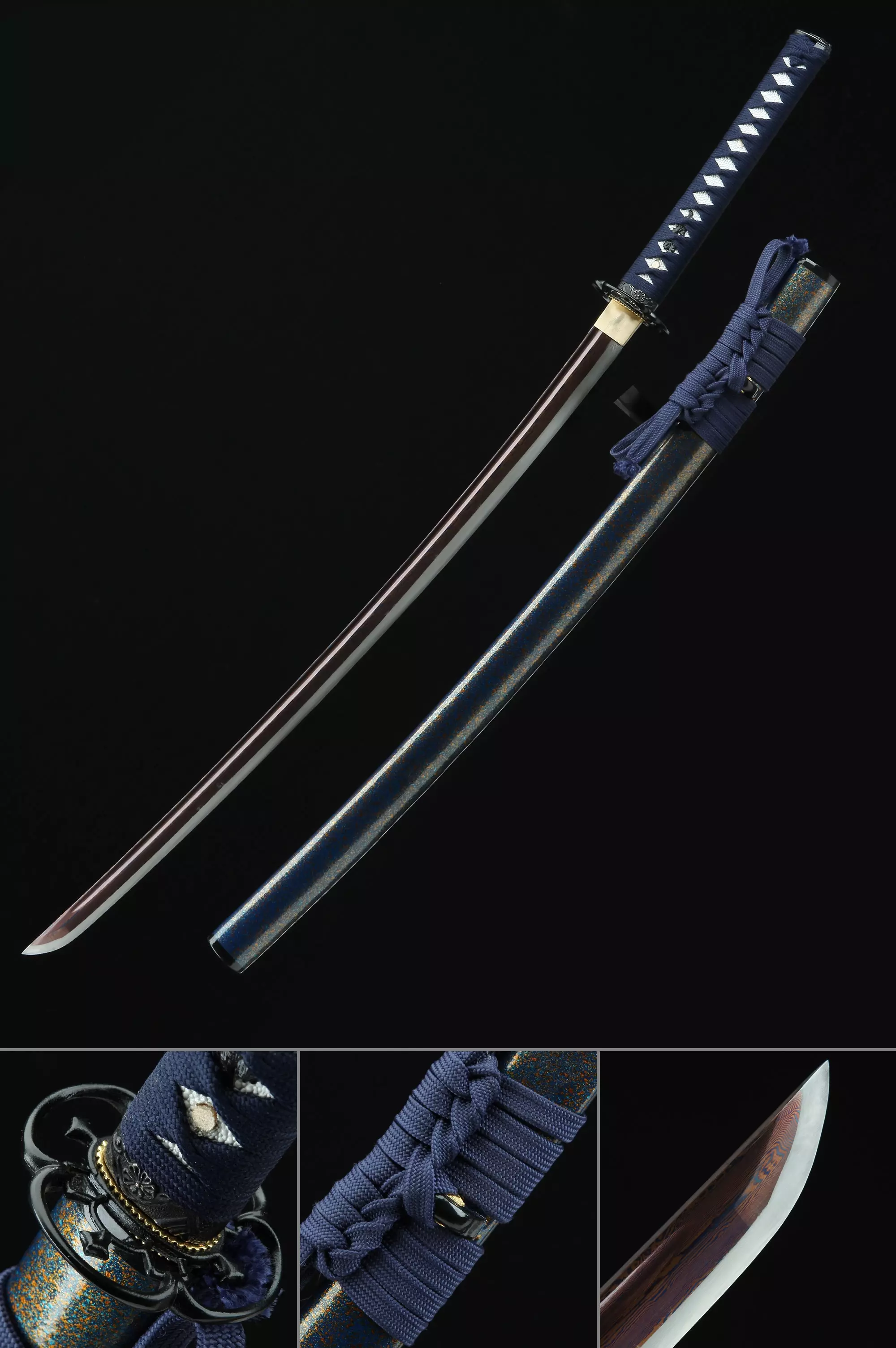 ANCIEN SAMOURAÏ GARDE épée katana japonais ajouré dragon tsuba du Japon
