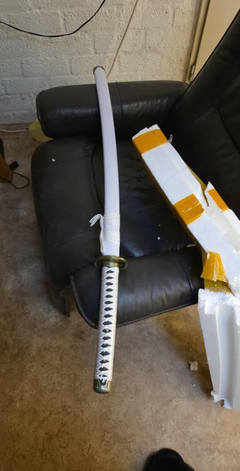 One Piece  Roronoa Zoro Wado Ichimonji Real Katana Samurai Sword Replica With White Scabbard