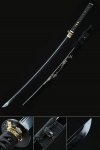 Handmade Japanese Katana Sword T10 Carbon Steel With Black Scabbard
