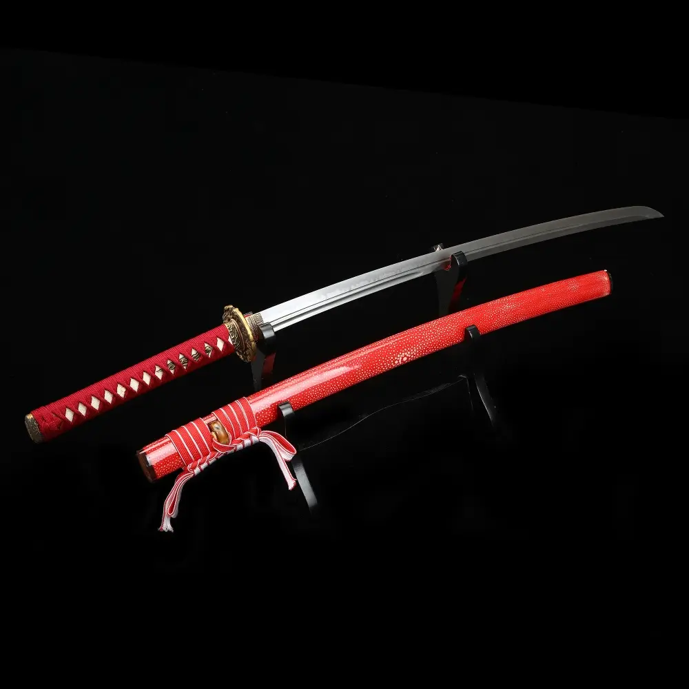Red Katana | Handcrafted Full Tang Katana Sword T10 Carbon