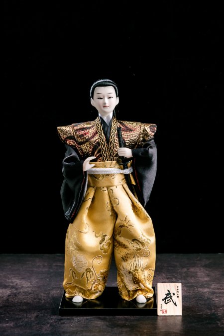 Vintage Japanese Samurai Warrior Figure Doll - Arts Crafts Humanoid Doll