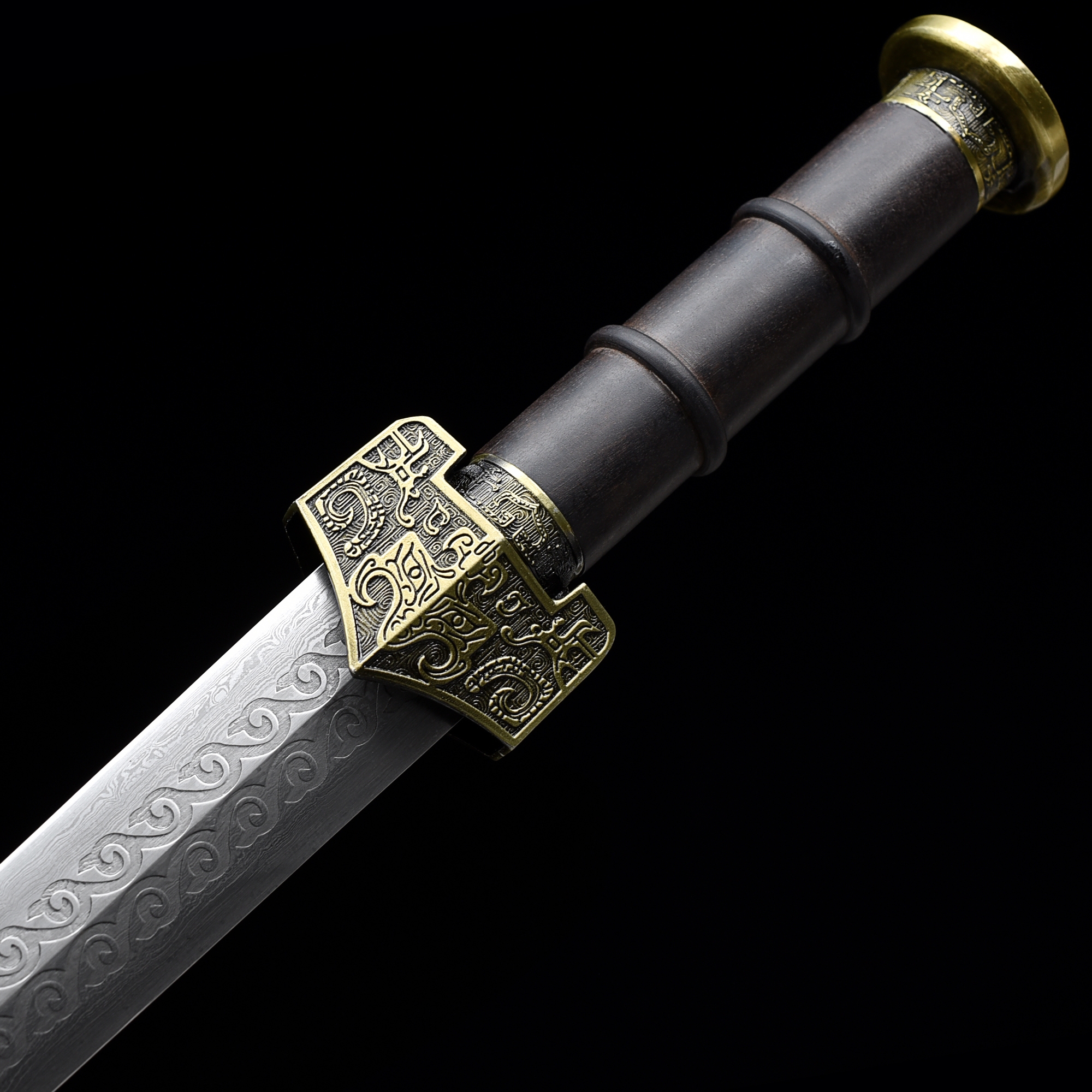 Han Jian Sword | Handmade Pattern Steel Branding Blade Chinese Han ...