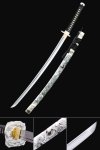 Handmade Japanese Samurai Sword High Manganese Steel With White Scabbard